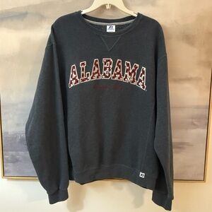 Alabama Russell Athletic Gray Crewneck Sweatshirt Roll Tide Embroidery Men’s M